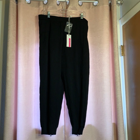 Tracy Reese Black Silk Jog Pant - Picture 1 of 8